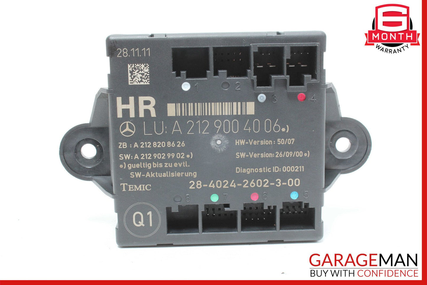 08-18 Mercedes W204 C250 C350 GLK350 Rear Right Side Door Control Module OEM
