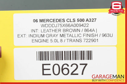 06-11 Mercedes W219 CLS500 CLS550 Rear Right Door Control Module 2198200326 OEM