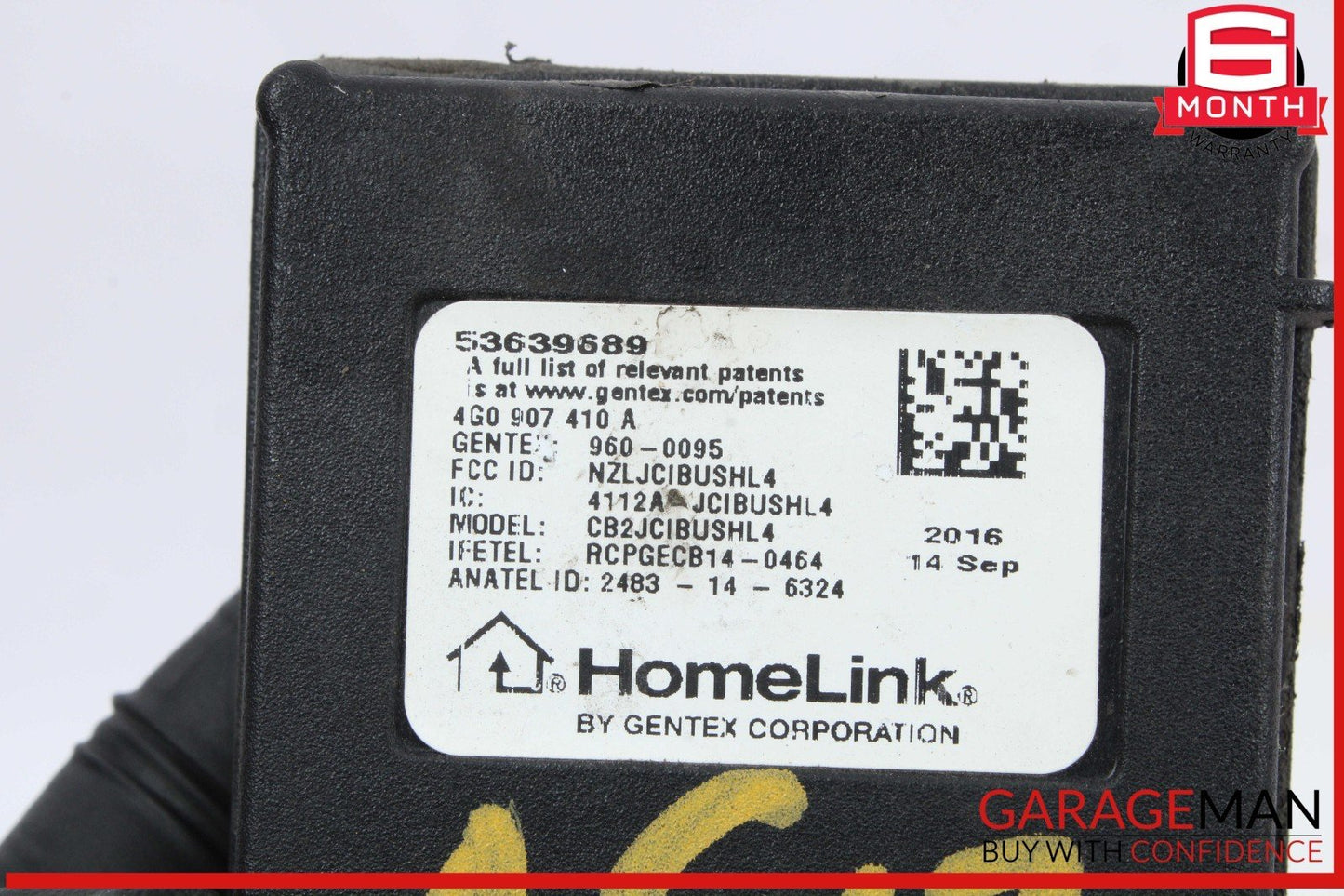 12-18 Audi A6 A7 Q5 SQ5 Garage Door Homelink Control Module Unit 4G0907410A OEM