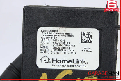 12-18 Audi A6 A7 Q5 SQ5 Garage Door Homelink Control Module Unit 4G0907410A OEM