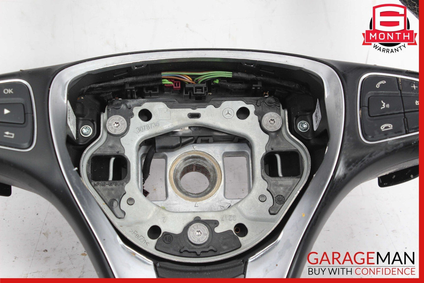 14-20 Mercedes W117 CLA250 Driver Steering Wheel w/ Paddle Shifters Assy Black