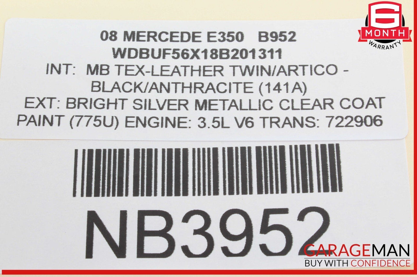 06-13 Mercedes W211 E350 GL450 R350 TPMS Tire Pressure Control 1645403762 OEM