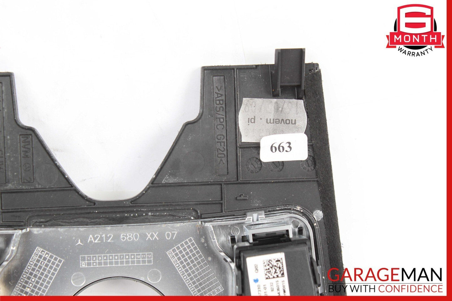 10-13 Mercedes W212 E350 E250 Center Console Switch Trim Cover Bezel Black