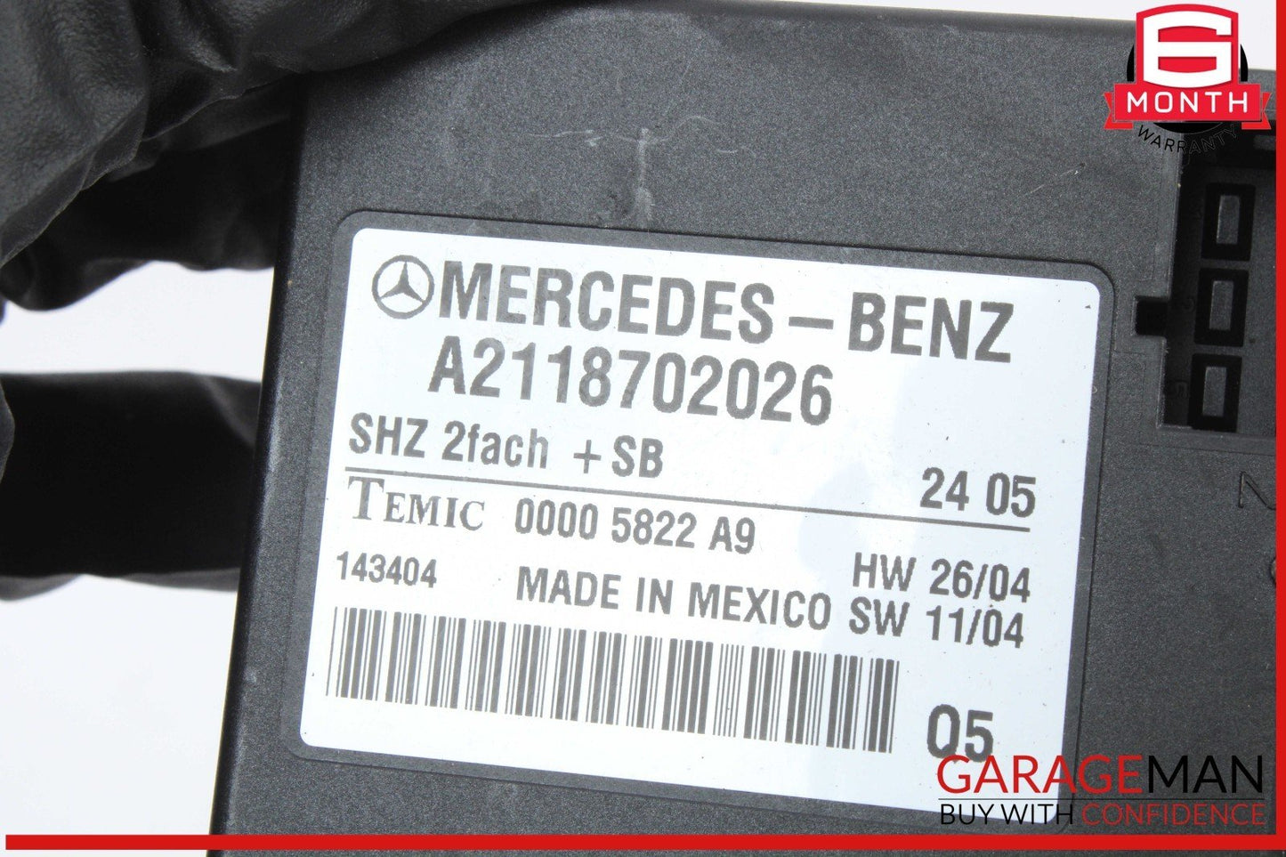 06-13 Mercedes W251 R350 4MATIC Heated Seat Control Module Unit 2118702026 OEM