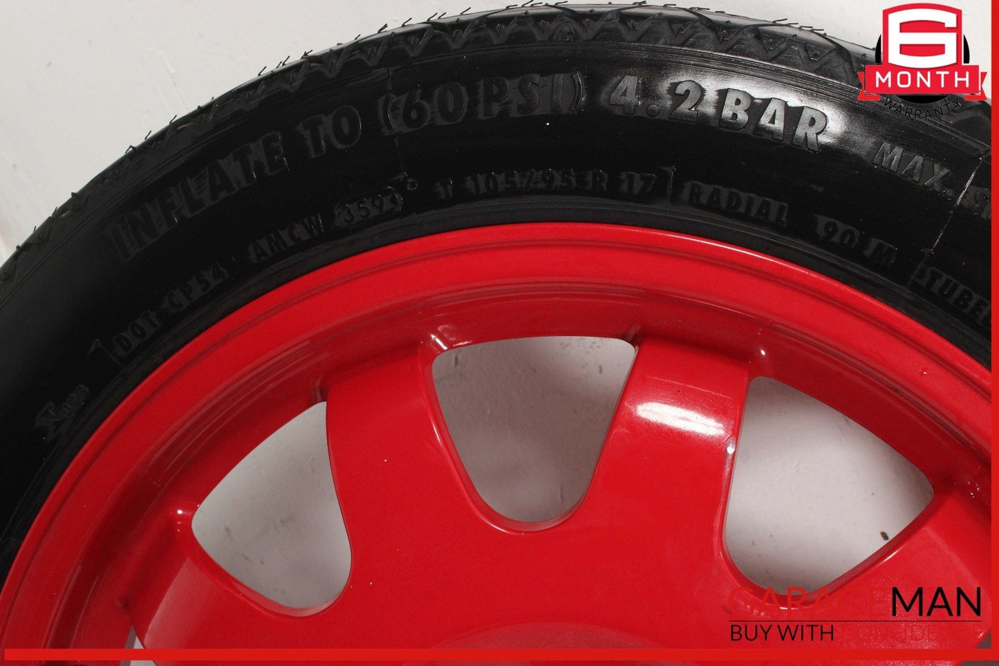 97-04 Porsche Boxster 986 Carrera 911 Spare Tire Wheel Rim Tire T105/95 R17 OEM