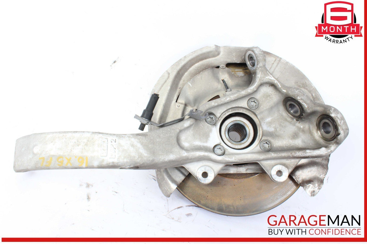 14-18 BMW X5 X6 Front Left Driver Side Spindle Knuckle Wheel Hub w/ Rotor Disc