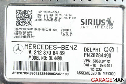 12-14 Mercedes W204 C250 CLS500 Sirius Satellite Radio Receiver Control Module