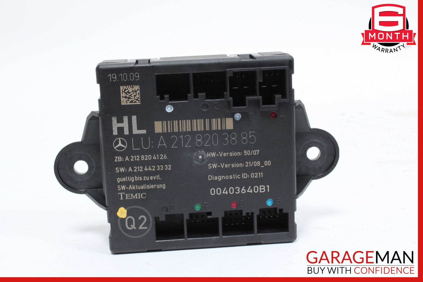 08-15 Mercedes W204 C300 C350 Rear Left Side Door Control Module 2128203885 OEM