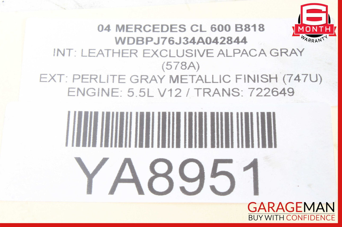 03-06 Mercedes W215 CL600 ABC Hydraulic Front Suspension Line Hose OEM