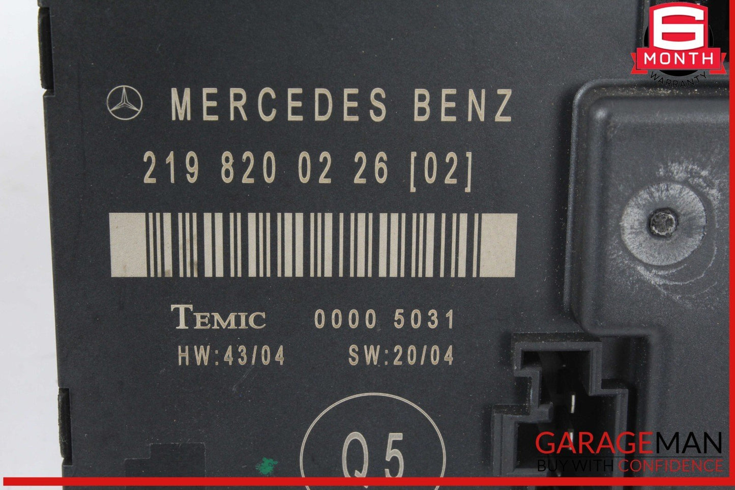 06-11 Mercedes W219 CLS63 AMG Rear Left Side Door Control Module 2198200226 OEM
