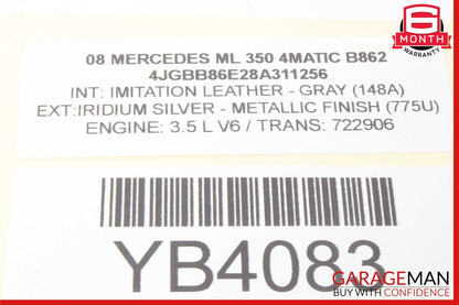06-12 Mercedes W164 ML350 Front Drive Axle Shaft Propeller Driveshaft OEM