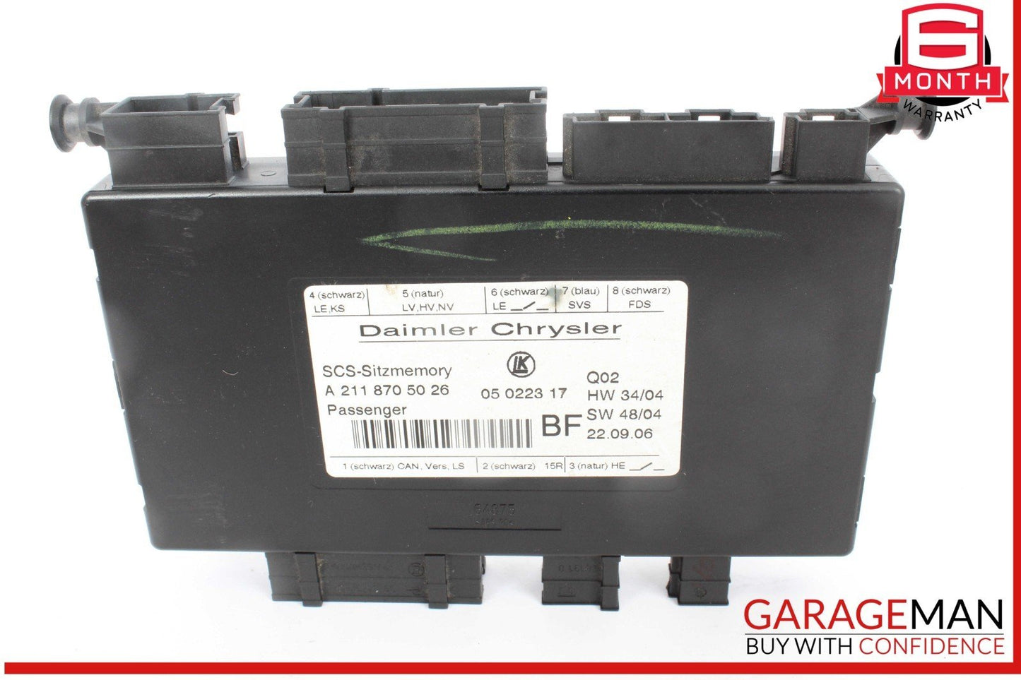 03-12 Mercedes X164 GL450 4MATIC E550 Front Right Seat Control Module OEM
