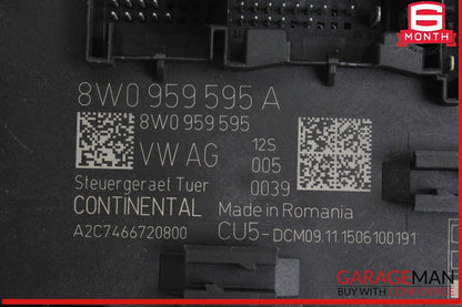 17-24 Audi A4 Rear Right or Rear Left Side Door Control Module Unit 8W0959595A