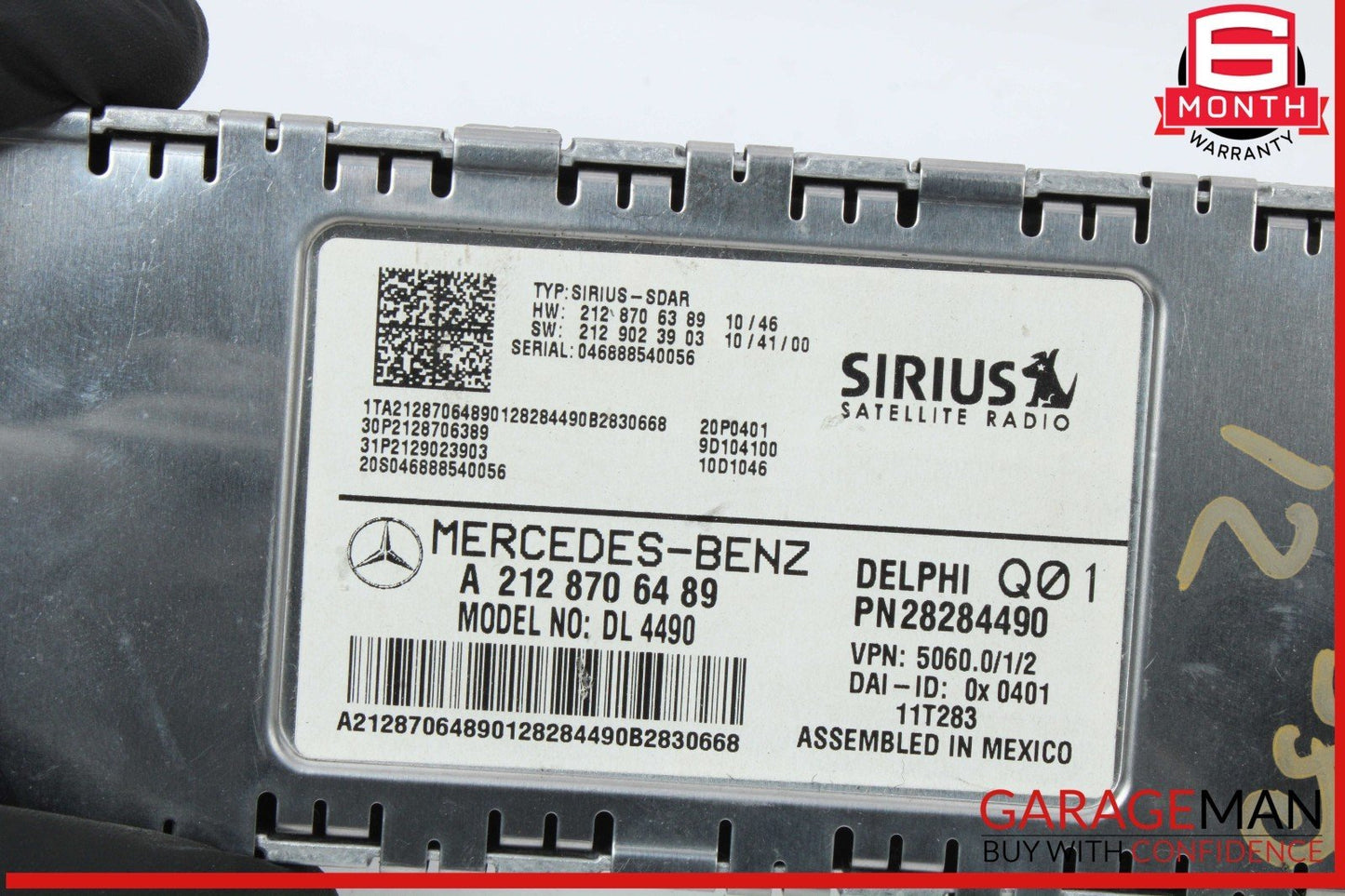 12-14 Mercedes X204 GLK350 C250 Sirius Satellite Radio Receiver 2128706489 OEM
