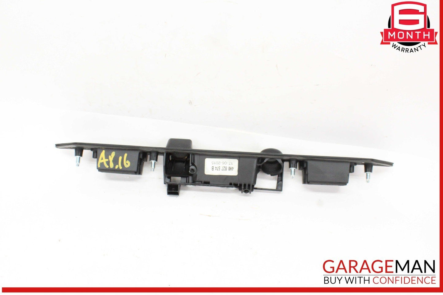 11-18 Audi A8 S8 Rear Trunk License Plate Lights Handle Assembly 4H0827574B OEM