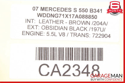 07-14 Mercedes-Benz S550 W221 Electronic Parking Button Switch 2215401445 Genuine