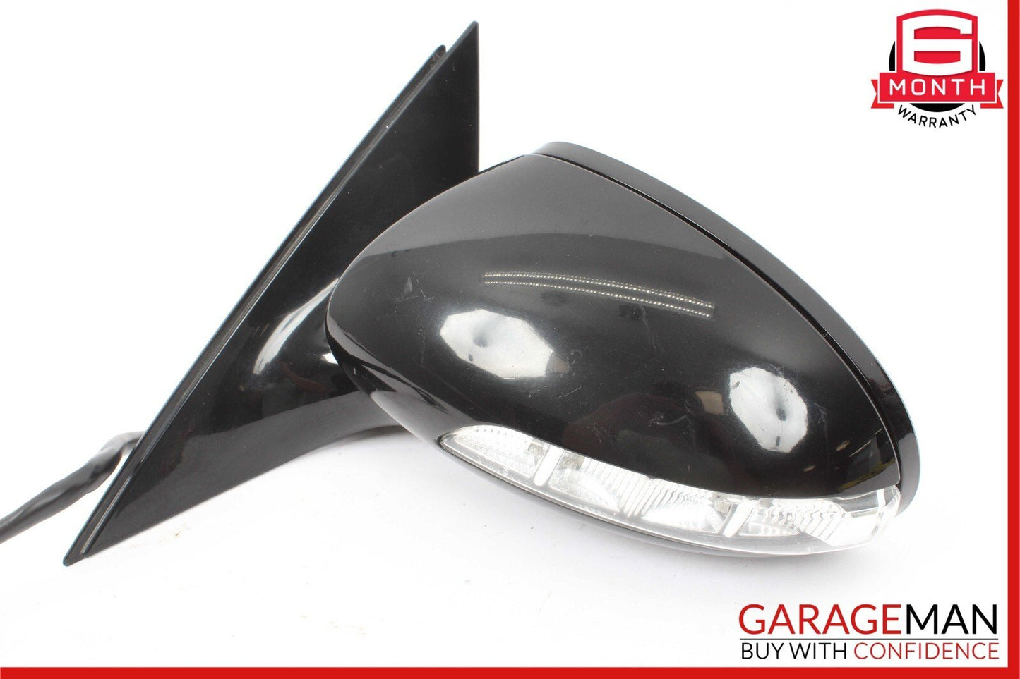 07-09 Mercedes W221 S550 S600 Front Left Side Mirror Door Rear View Black OEM