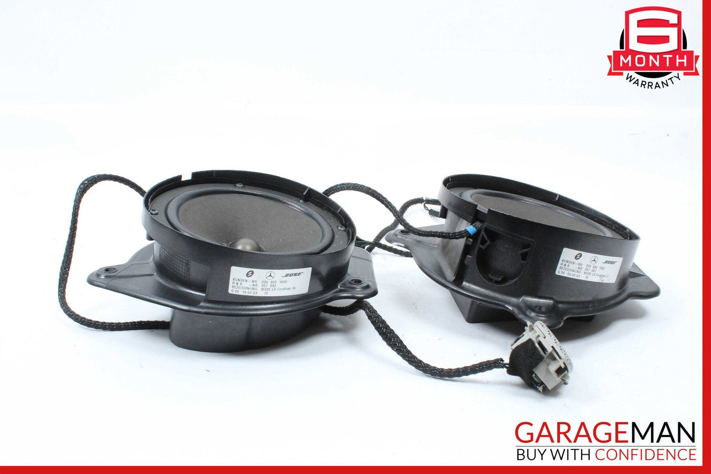 00-06 Mercedes W220 S55 AMG Rear Left & Right Door Audio Sound Speaker Set OEM
