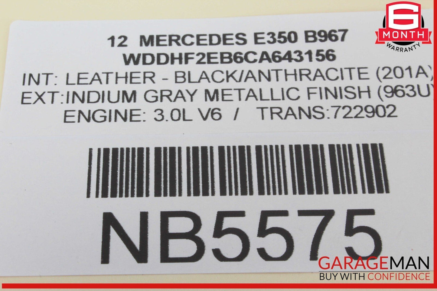 08-16 Mercedes W212 E350 E400 GLK350 Rear Right Door Window Regulator Motor OEM