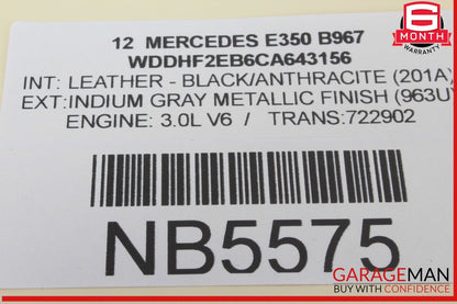 08-16 Mercedes W212 E350 E400 GLK350 Rear Right Door Window Regulator Motor OEM