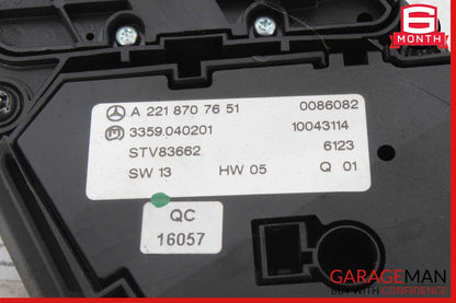 07-14 Mercedes W221 S550 CL600 Front Left Seat Control Memory Switch Trim Assy