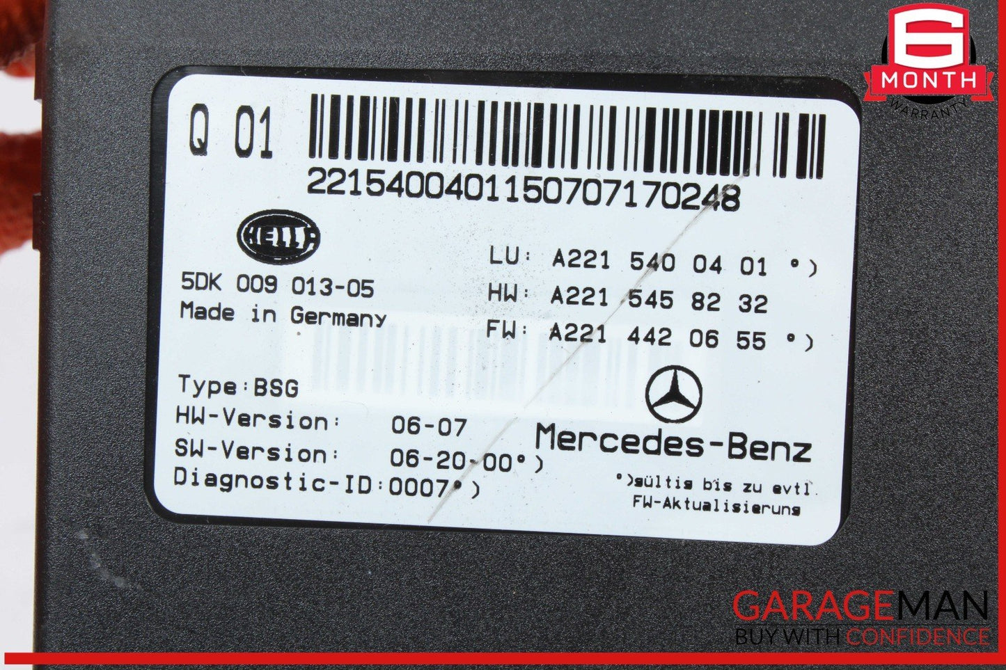 07-14 Mercedes W221 S550 Electric Power Supply Fuse Box Control Module Unit OEM