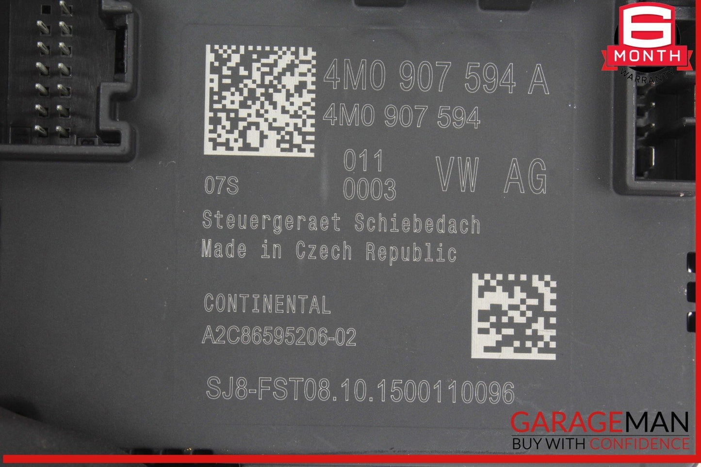 17-24 Audi A4 Sunroof Window Glass Control Module Unit 4M0907594A OEM