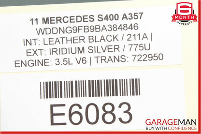 10-13 Mercedes W221 S400 S63 AMG Rear Right or Left Door Control Module OEM