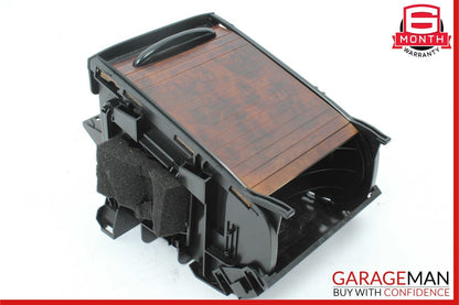 06-11 Mercedes W219 CLS500 Rear Center Console Cupholder Storage Tray Wood