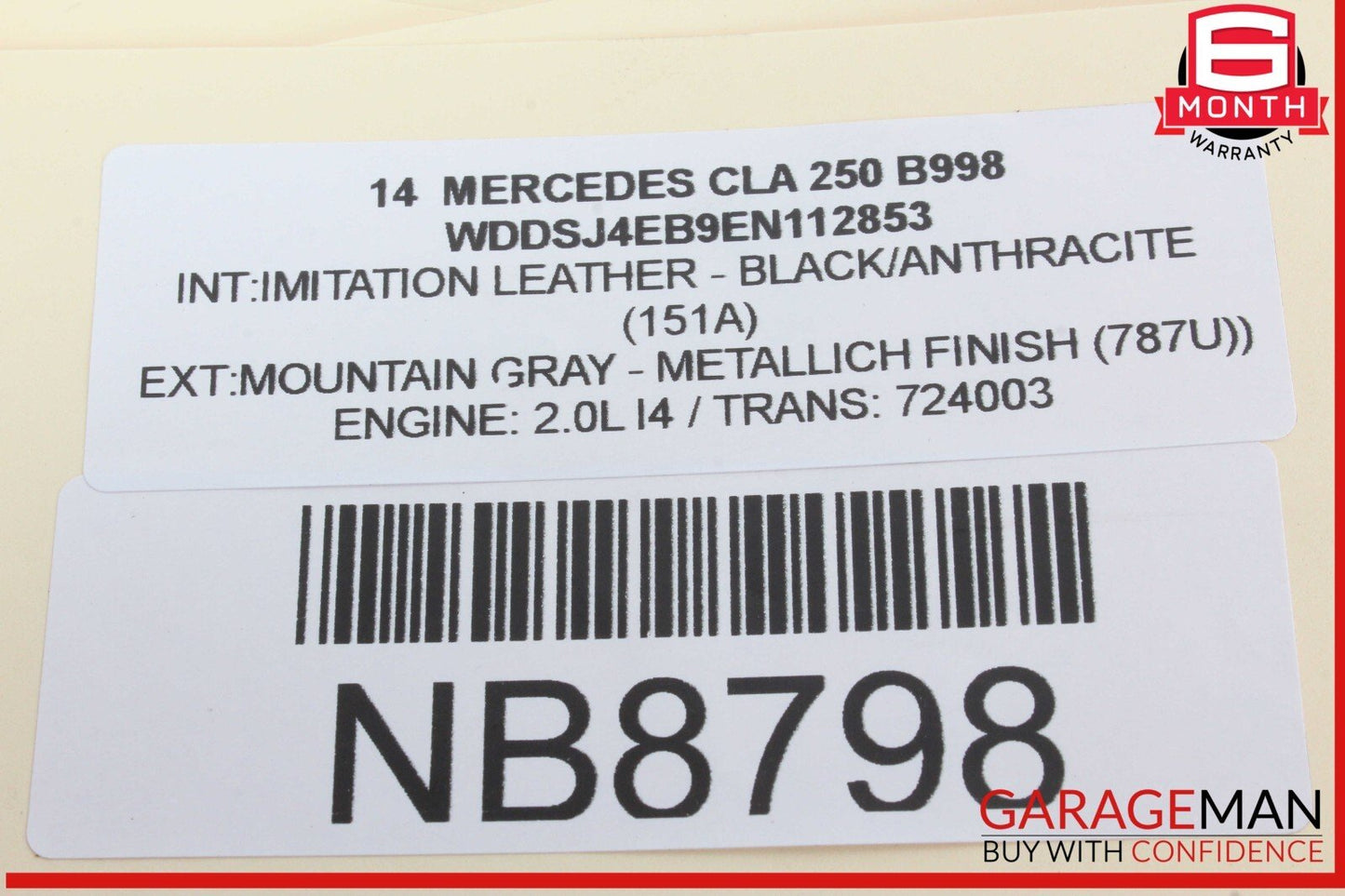 14-18 Mercedes W117 CLA250 CLA45 AMG Rear Left Side Door Window Regulator Motor