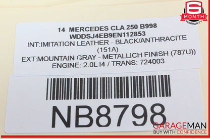 14-18 Mercedes W117 CLA250 CLA45 AMG Rear Left Side Door Window Regulator Motor