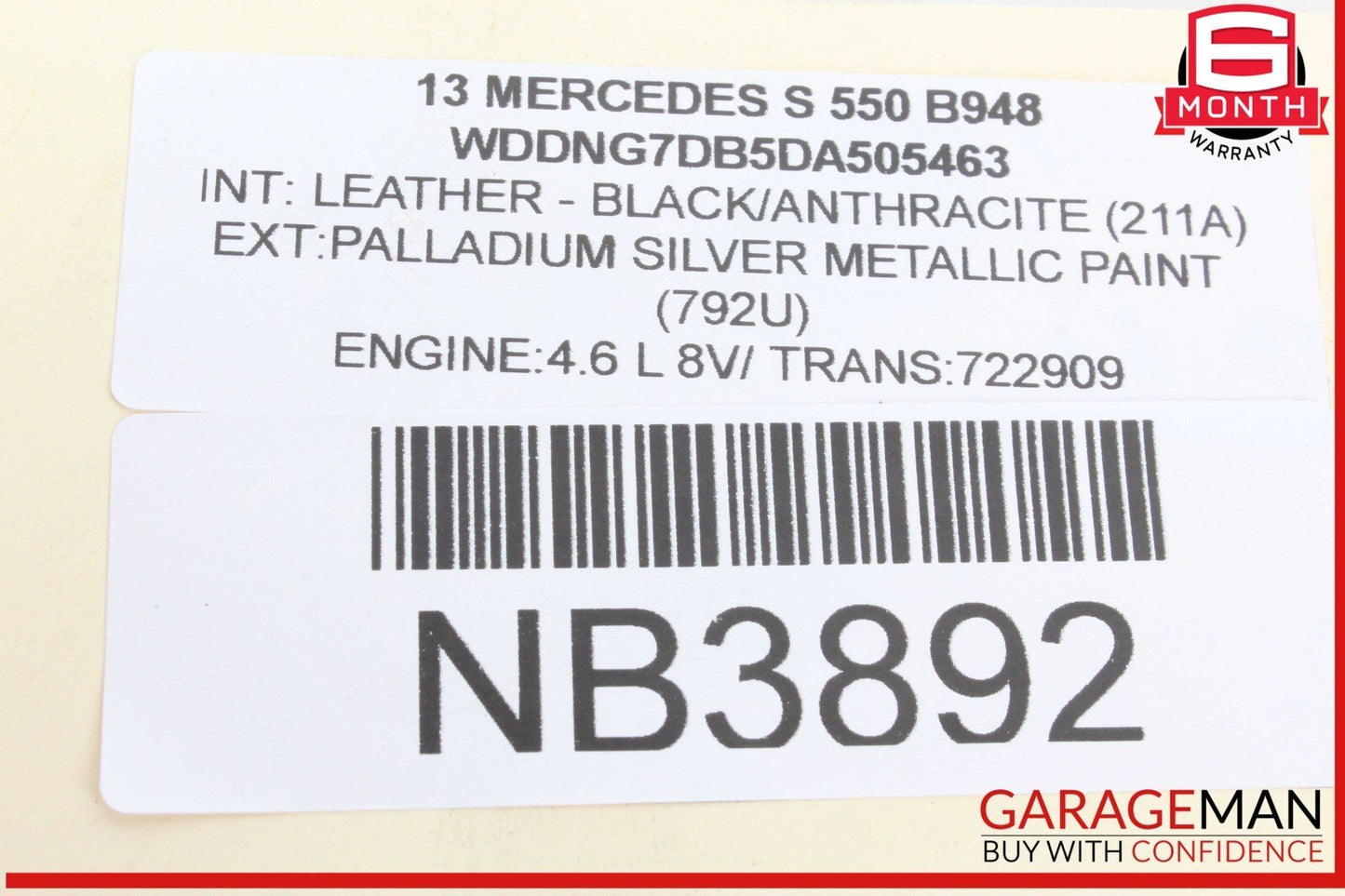 10-13 Mercedes W221 S550 S63 E550 Active Lane Assist Front Camera 0009050338 OEM