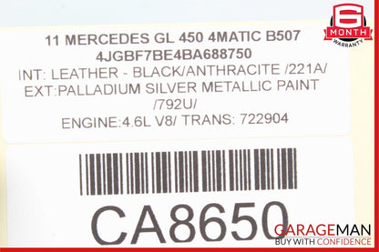 03-12 Mercedes X164 GL450 CLS550 CLS63 AMG Front Right Seat Control Module Unit