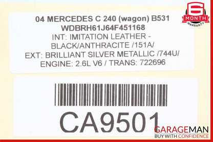 01-07 Mercedes W203 C240 C230 C320 Rear Right Door Control Module 2038202285 OEM