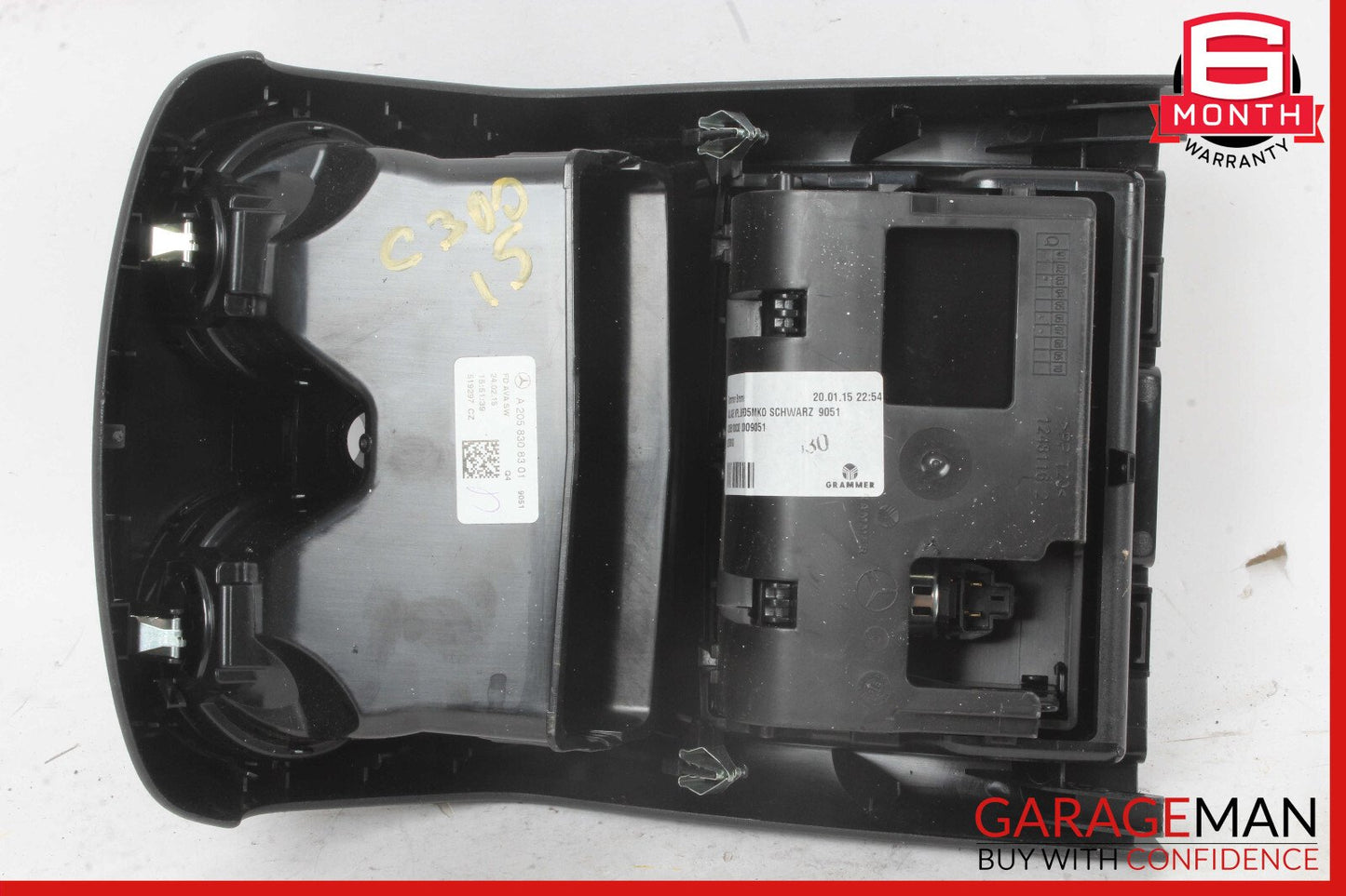 15-20 Mercedes W205 C400 Rear Center Console AC Air Vent Grille Trim Cover Assy