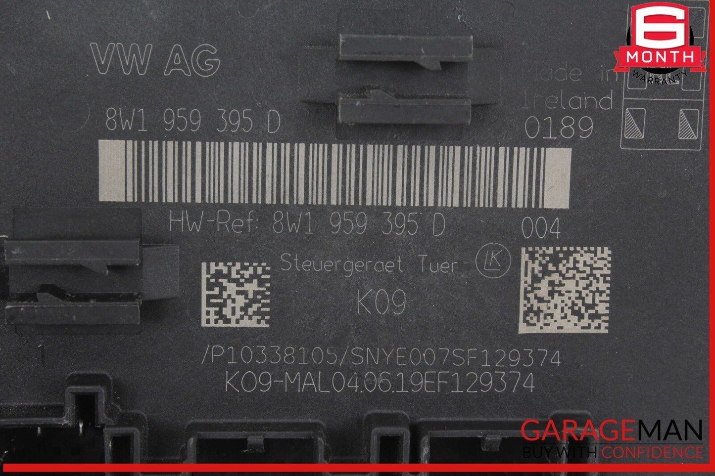 17-20 Audi S3 A3 Rear Left / Right Side Door Control Module Unit 8W1959395D OEM