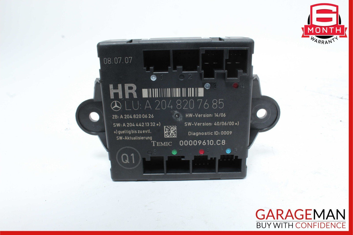 08-18 Mercedes W204 C350 GLK350 C250 Rear Right Side Door Control Module OEM