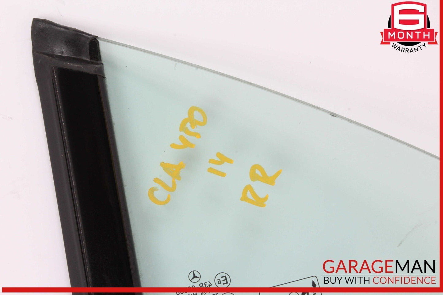 14-19 Mercedes W117 CLA45 AMG Rear Left Driver Side Door Quarter Window Glass