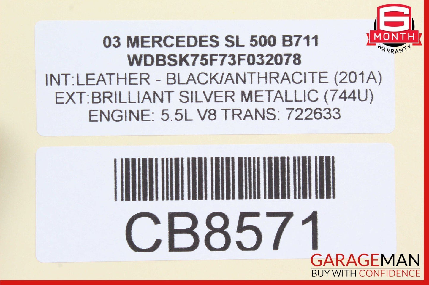 03-12 Mercedes R230 SL550 SL65 AMG Front Left Side Door Control Module Unit