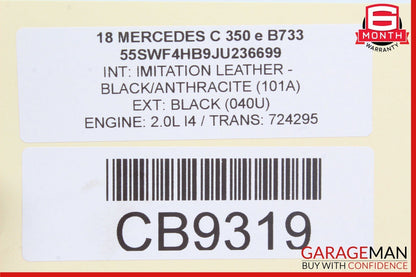 15-19 Mercedes W205 C350e GLC300 TCU TCM Transmission Control Module Unit OEM