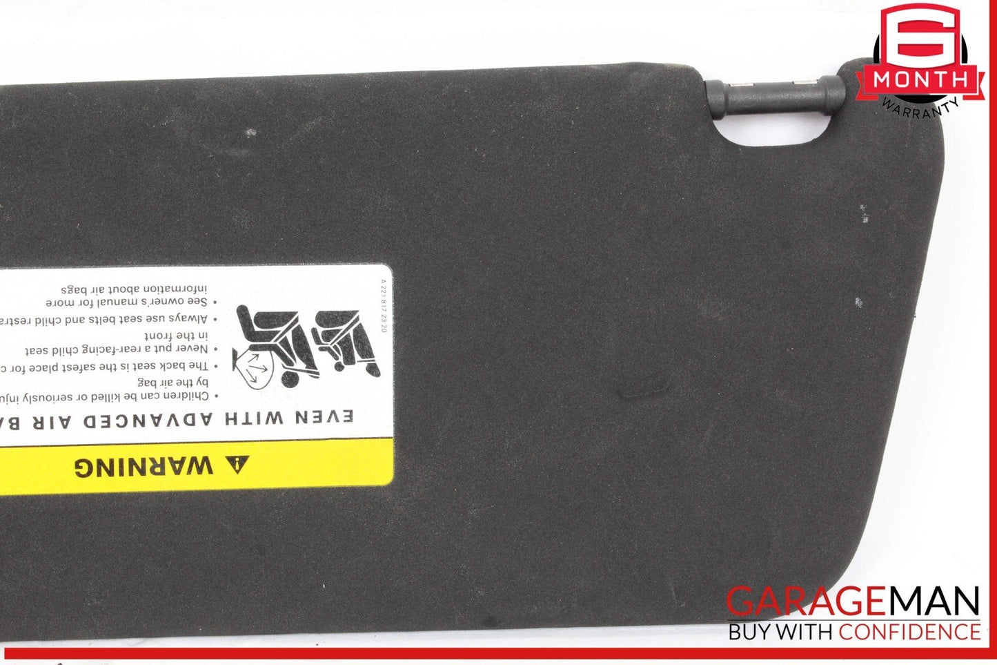 08-14 Mercedes W204 C250 C300 C350 Front Right Side Sunvisor Sun Visor Black OEM