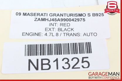 08-19 Maserati GranTurismo M145 Rear Right Side Seat Belt Black OEM