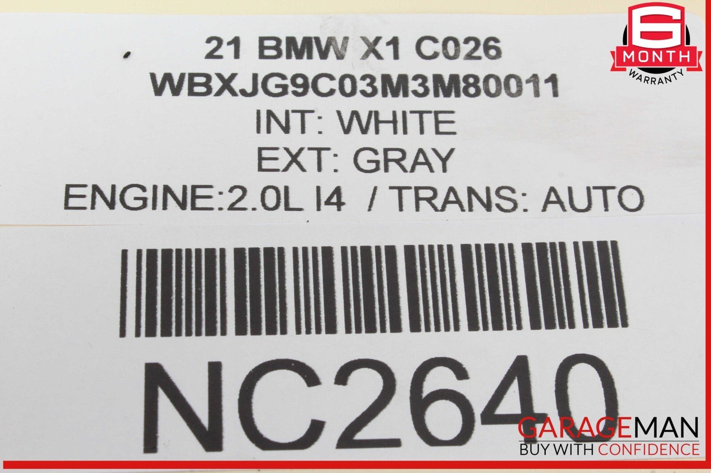 16-22 BMW X1 Power Brake Booster Master Cylinder w/ Reservoir 6872076 OEM