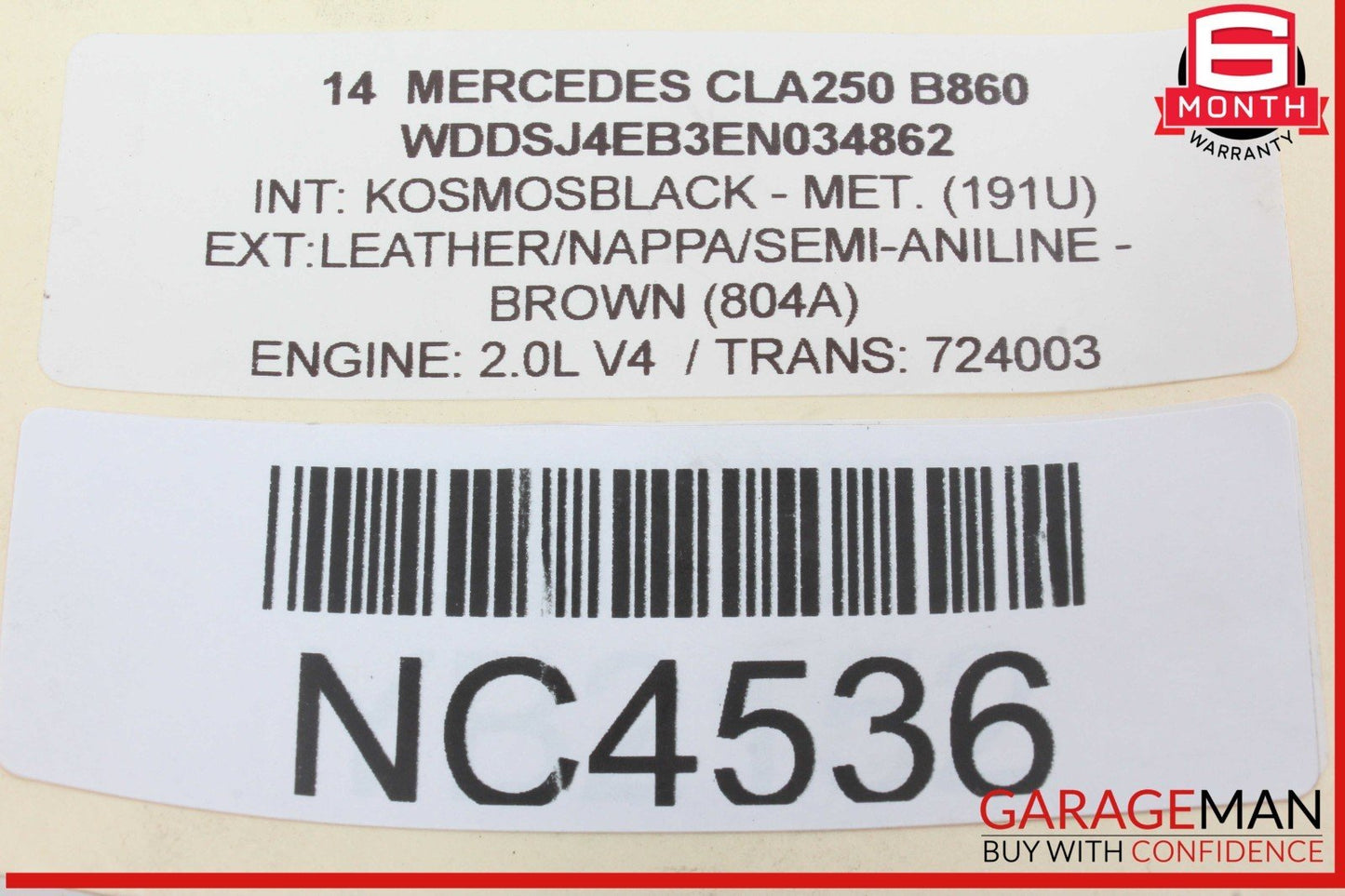 14-18 Mercedes W117 CLA250 CLA45 AMG Rear Left Side Door Window Regulator Motor