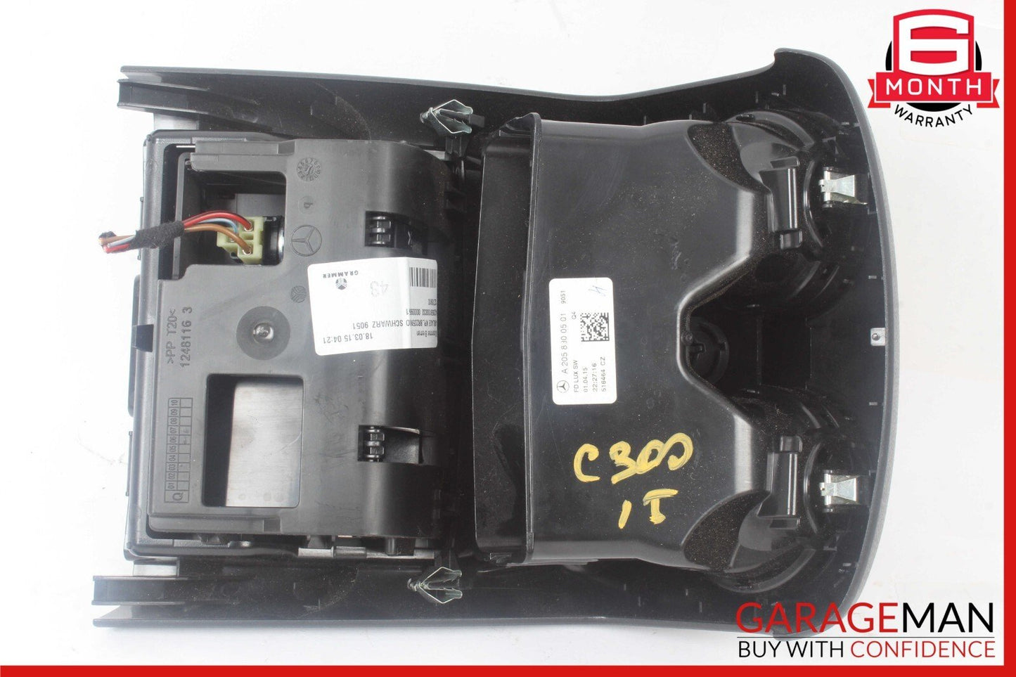 15-20 Mercedes W205 C300 C350e Rear Center Console AC Air Vent Trim OEM