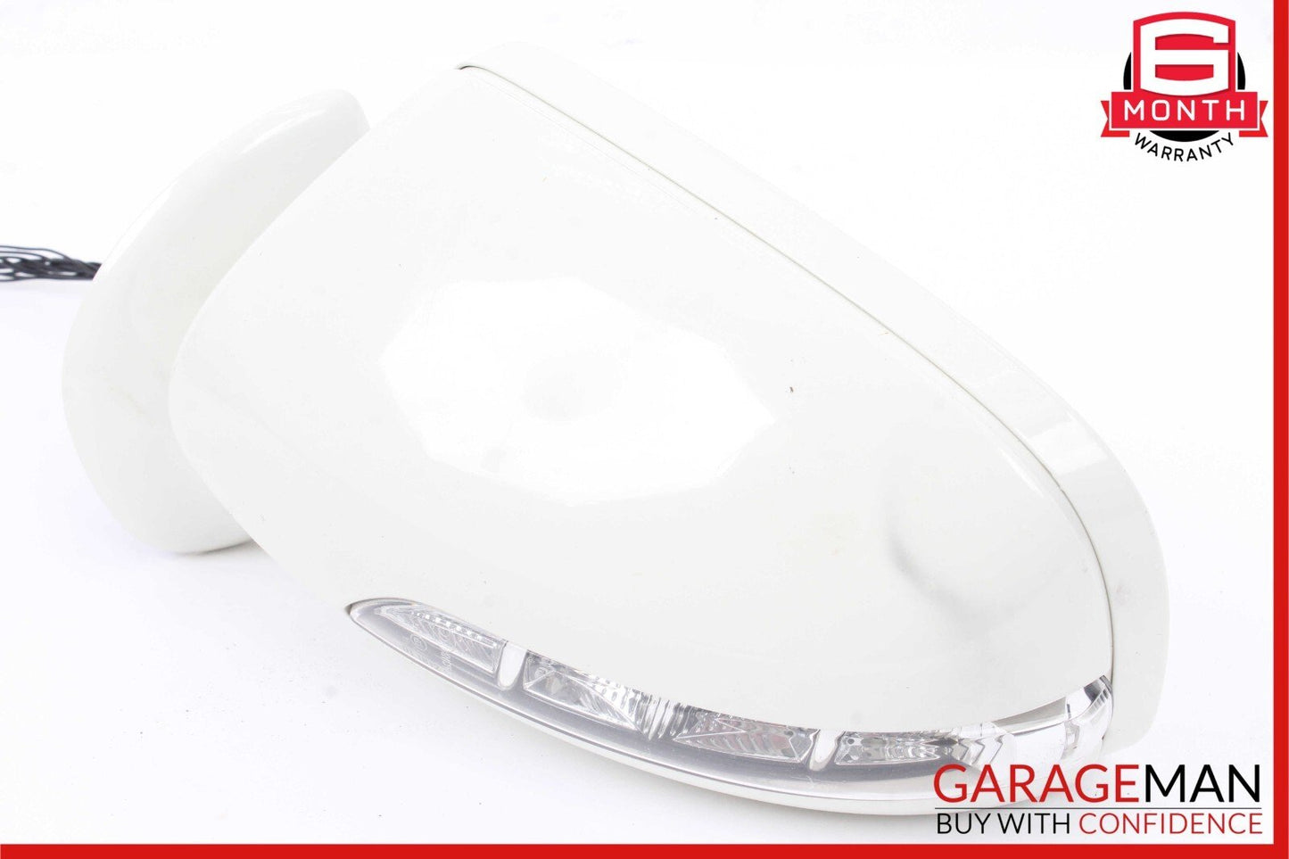 07-09 Mercedes W211 E350 Front Left Side Door Mirror Rear View Calcite White
