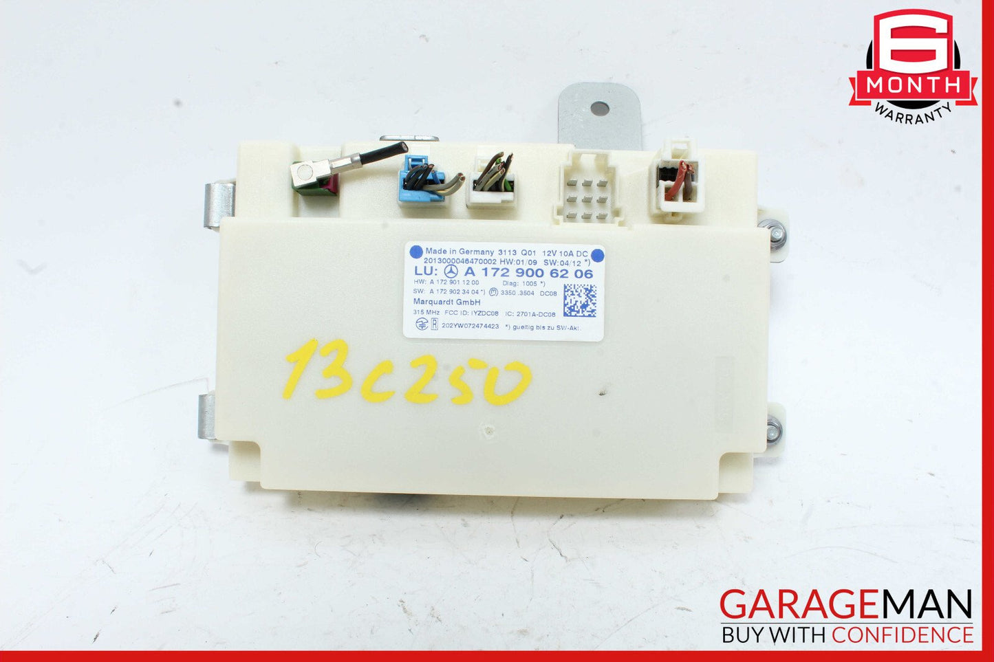 10-15 Mercedes W204 C250 C300 Keyless Go Entry Control Module 1729007900 OEM