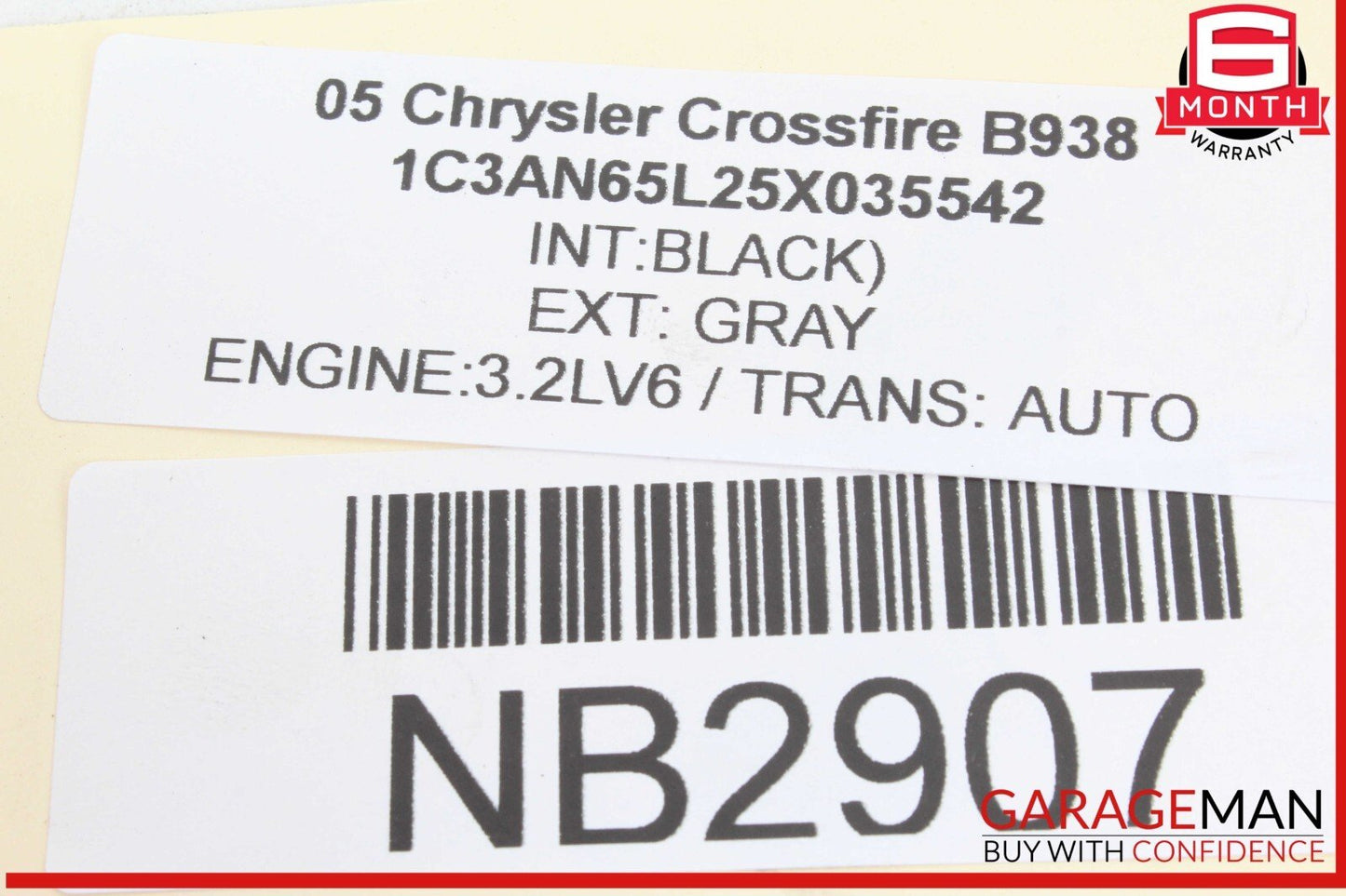 04-08 Chrysler Crossfire Rear Left / Rear Right Side Axle CV Half Shaft OEM