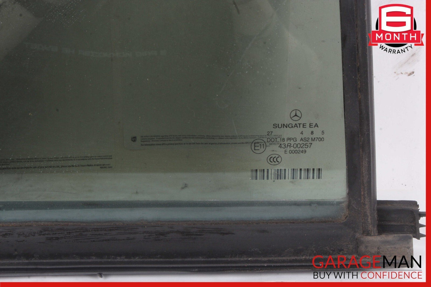 07-13 Mercedes W221 S550 S600 Rear Right Side Door Quarter Window Glass Tinted