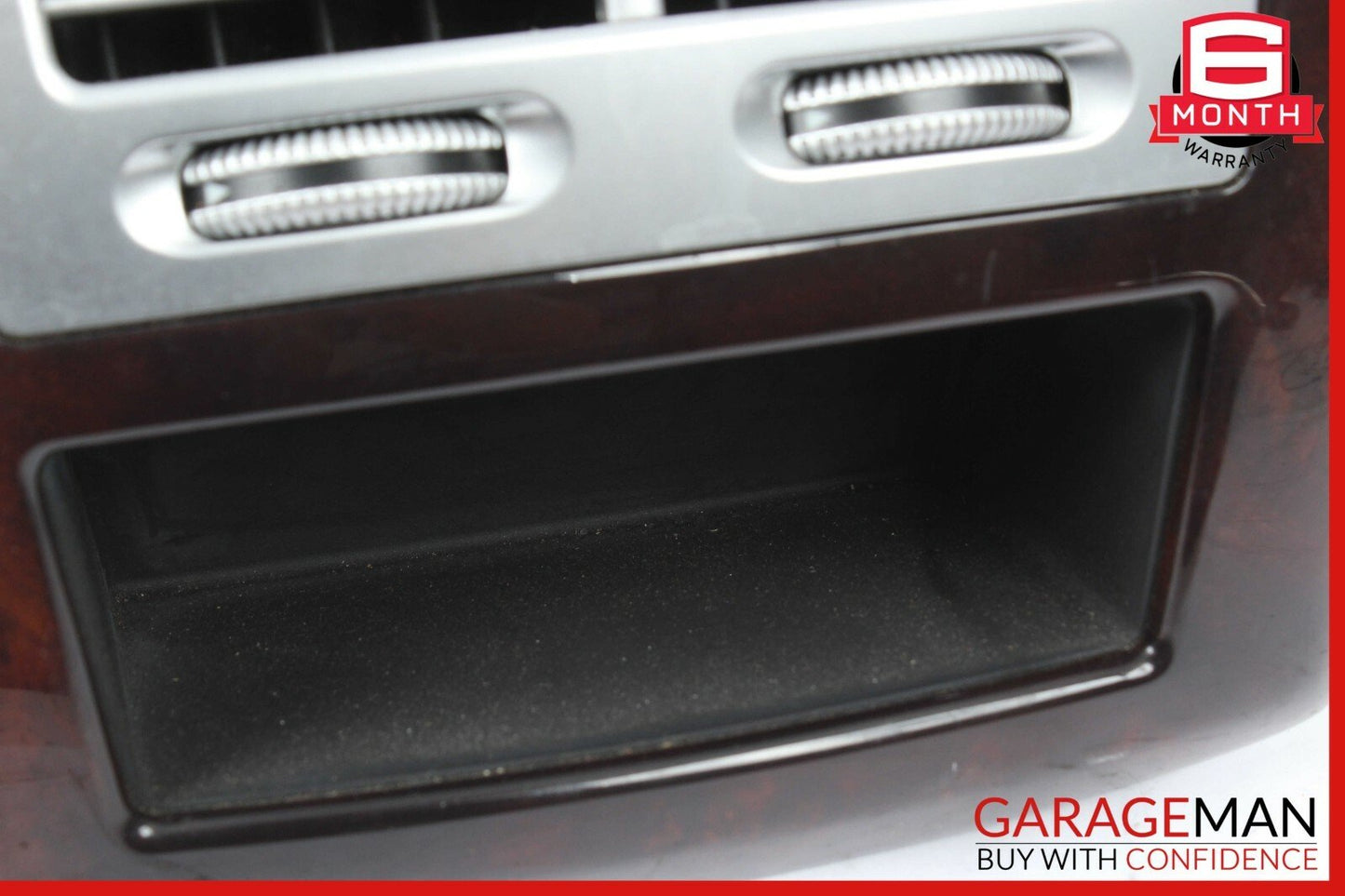 07-13 Mercedes S500 S550 Rear Center Console AC A/C Air Vent Trim Assembly Wood